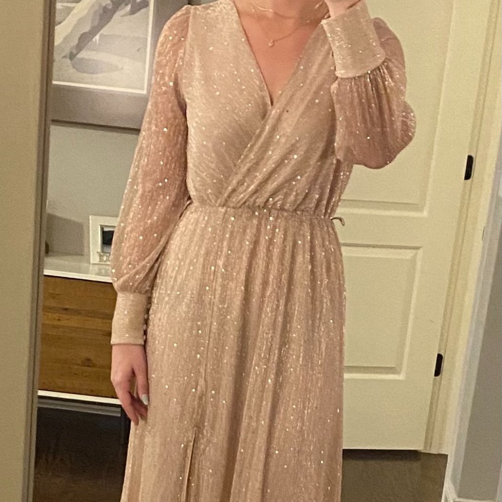 Abigail Champagne Sparkle Gown